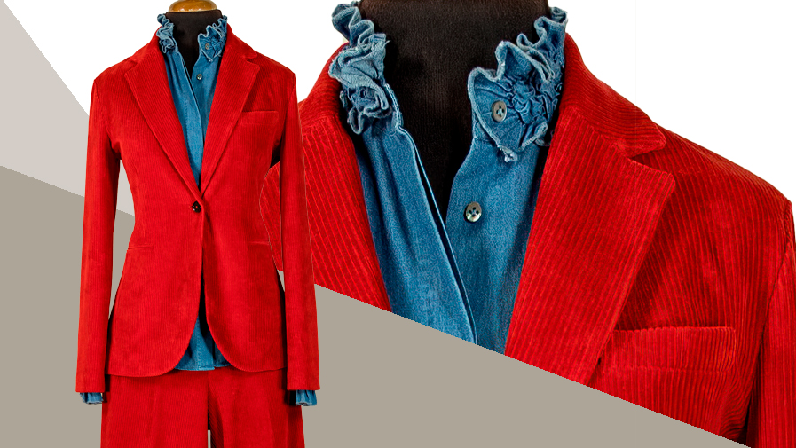 Rizzi autunno 2024: Completo velluto chilli, Circolo 1901